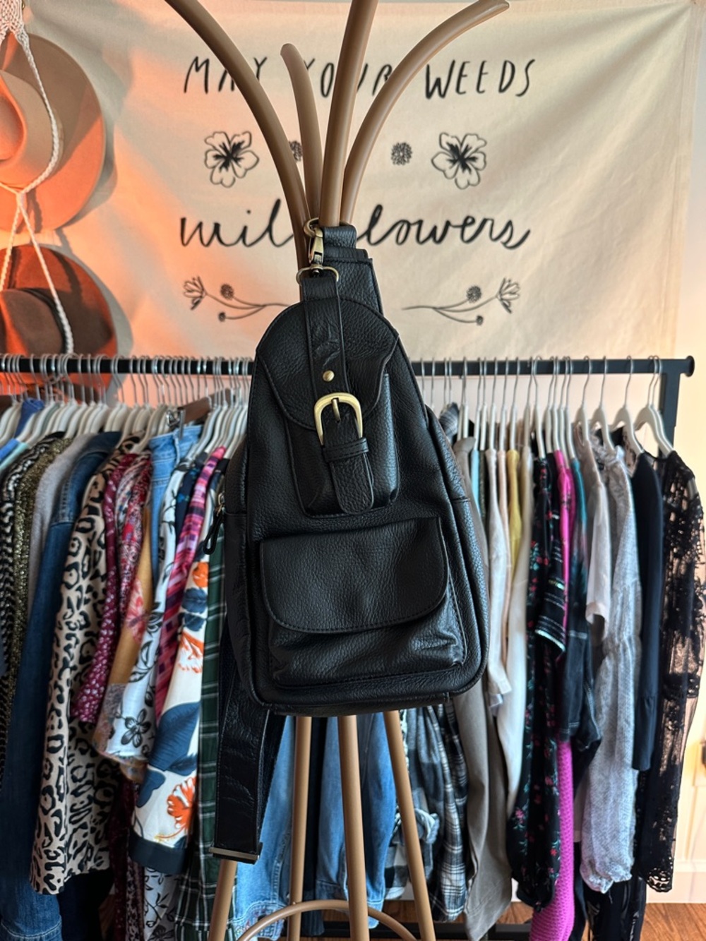 Leather Sling Backpack✨